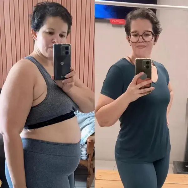 Raquel, antes e depois do Power Jejum